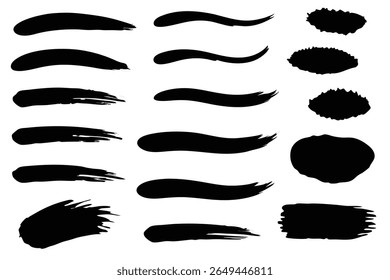 Paintbrush vector collection. Grunge elements, Brush stroke, ink paint brush, grunge lines.
