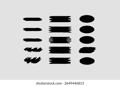 Paintbrush vector collection. Grunge elements, Brush stroke, ink paint brush, grunge lines.