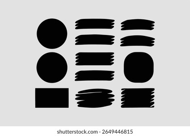 Paintbrush vector collectie. Grunge-elementen, penseelstreek, inktverfborstel, grunge-lijnen.
