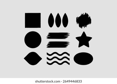 Paintbrush vector collectie. Grunge-elementen, penseelstreek, inktverfborstel, grunge-lijnen.