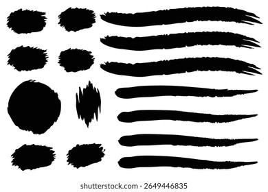 Paintbrush vector collection. Grunge elements, Brush stroke, ink paint brush, grunge lines.