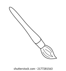 Paintbrush vector icon. Element for drawing. School supplies. Art.