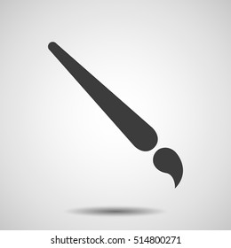 Paintbrush Vector Icon. Simple Flat Design. Vector Illustration