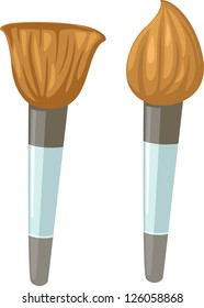 Paintbrush. Vector illustration  on white background