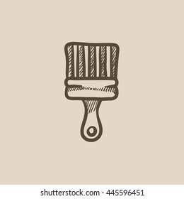 Paintbrush vector sketch icon isolated on background. Hand drawn Paintbrush icon. Paintbrush sketch icon for infographic, website or app.