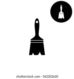 Pincel - Icono de Vector blanco