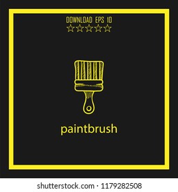 paintbrushb sketch vector icon