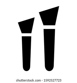 paintbrushes icon isolated sign symbol vector illustration - high quality black style vector icons
