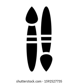 paintbrushes icon isolated sign symbol vector illustration - high quality black style vector icons
