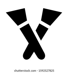 paintbrushes icon isolated sign symbol vector illustration - high quality black style vector icons
