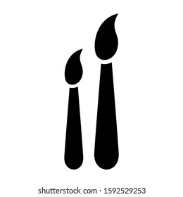 paintbrushes icon isolated sign symbol vector illustration - high quality black style vector icons
