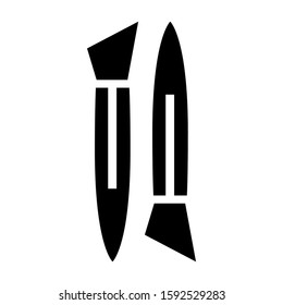 paintbrushes icon isolated sign symbol vector illustration - high quality black style vector icons
