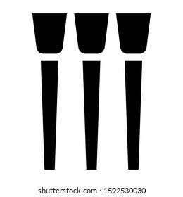 paintbrushes icon isolated sign symbol vector illustration - high quality black style vector icons
