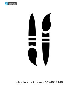 paintbrushes icon isolated sign symbol vector illustration - high quality black style vector icons
