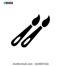 paintbrushes icon isolated sign symbol vector illustration - high quality black style vector icons
