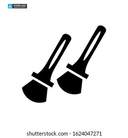 paintbrushes icon isolated sign symbol vector illustration - high quality black style vector icons
