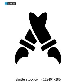 paintbrushes icon isolated sign symbol vector illustration - high quality black style vector icons
