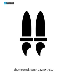 paintbrushes icon isolated sign symbol vector illustration - high quality black style vector icons
