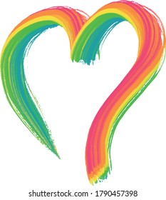 gemalte abstrakte Regenbogenvektorgrafik