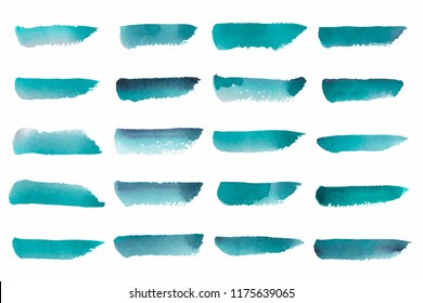 Painted abstract watercolor vector in green