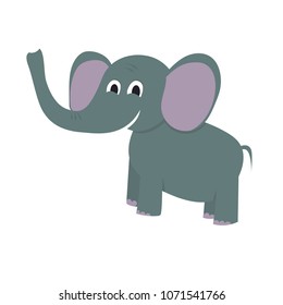 painted African elephant flat trunk up
