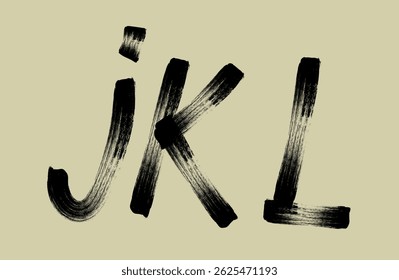 painted Alphabet, J.K.L alphabet Retro, Grunge capital letters, distressed alphabet. Punk and grunge style alphabet. Stencil graffiti font. Bold brush drawn typography. Black ink dirty texture letters