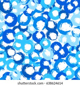 Painted blue background from circles.