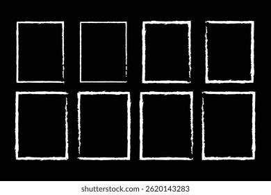 marco de pincel pintado, Plantillas de marco de estilo Grunge y Diseños de borde vanguardistas, diseño de marco de dibujo a mano