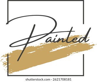 Logotipo de pincel pintado - Símbolo de Traço Artístico para Estúdios Criativos, de Design e de Arte