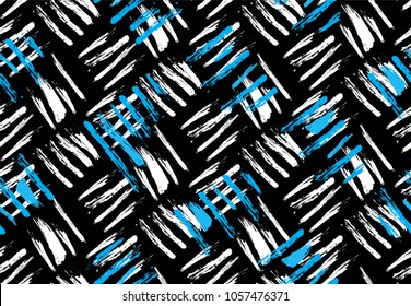 PAINTED BRUSH SPLATTER. SEAMLESS VECTOR PATTERN. ABSTRACT STROKES TEXTURE.