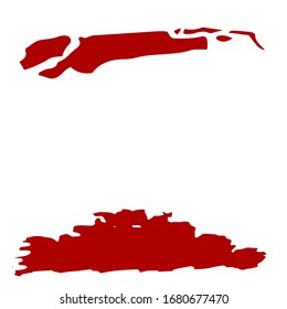 Painted Brushstroke. Line White Red Banner. Background Painted Brushstroke. Hand Black Red Handwritten Print. Highlighter Brush Fear. Black Red Dirty