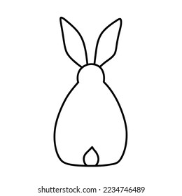 painted bunny for Chinese New Year and Easter, coloring book.