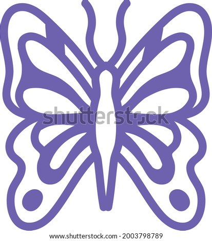 Painted buttefly, illustration, vector on a white background.