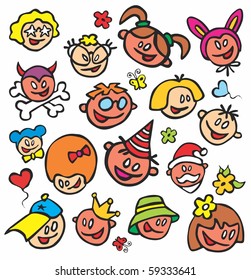 painted children's faces