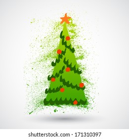 Painted Christmas tree