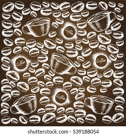 painted coffee beans, sketch, vector drawing, perfect ingredient, choice grain