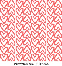 painted color pattern of graphic arrows with textures on a white background
