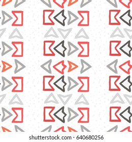 painted color pattern from graphic geometric shapes with textures on a white background