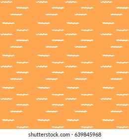 painted color pattern of graphic lines, stripes with textures on orange background