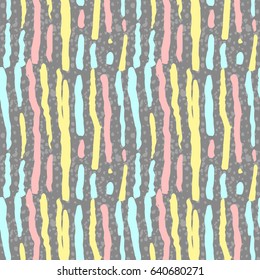 painted color pattern of graphic lines, strokes and textures on grey background