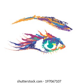 Painted Colored Eye