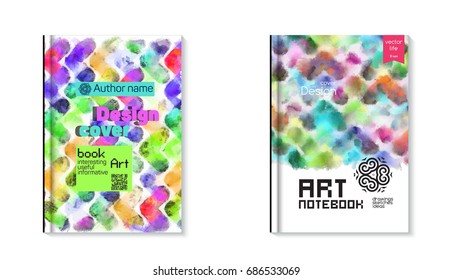 Painted covers. Artistic background.  Design for poster, card, invitation, header, cover, placard, brochure, flyer and more. Stylish modern covers
