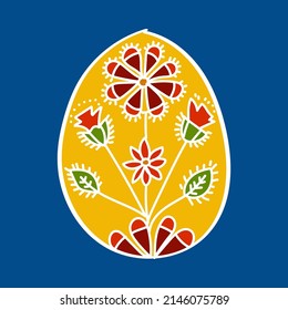 Painted Easter Egg In Ethnic Ukrainian Style, Pysanka