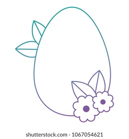 painted easter egg with floral decoration