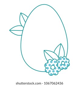 painted easter egg with floral decoration