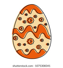 painted easter egg with floral pattern celebration