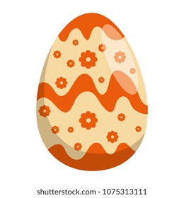 painted easter egg with floral pattern celebration
