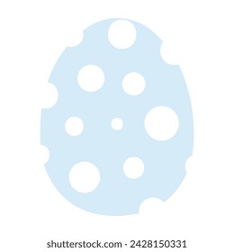 Painted Easter egg hand drawn illustration. Flat style design, isolated vector. Easter holiday clip art, seasonal card, banner, poster, element