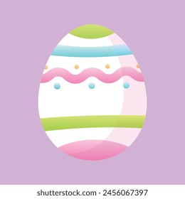 Painted Easter egg. Easter holiday element. EPS10