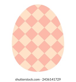 Painted Easter egg illustration. Flat style design, isolated vector. Easter holiday clip art, seasonal card, banner, poster, element